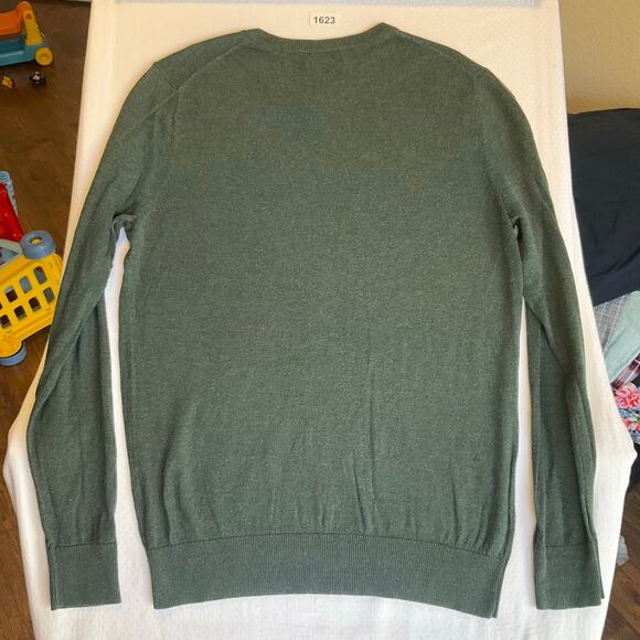 Croft & Barrow Women Knit Sweater size S Green Long Sleeve Soft V-neck - Picture 7 of 8